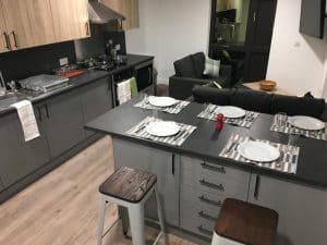 cluster flat kitchen