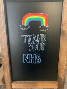 Shand House Thank You NHS board