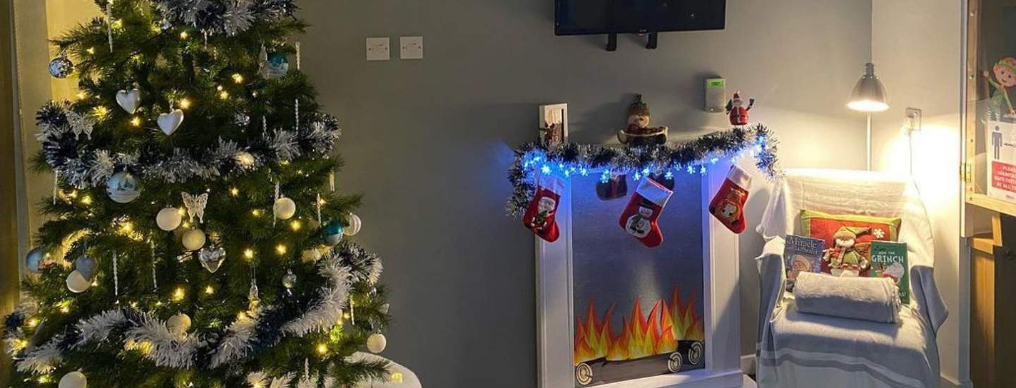 festive decorations at host student accommodation