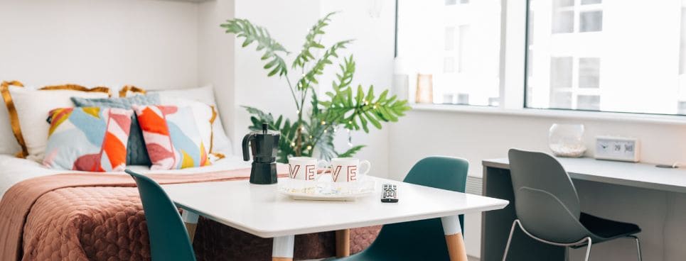 student accommodation studio room