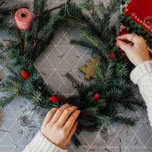 Christmas Wreath Making for a zero waste Christmas