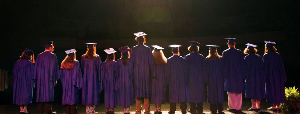 graduation ceremony on stage