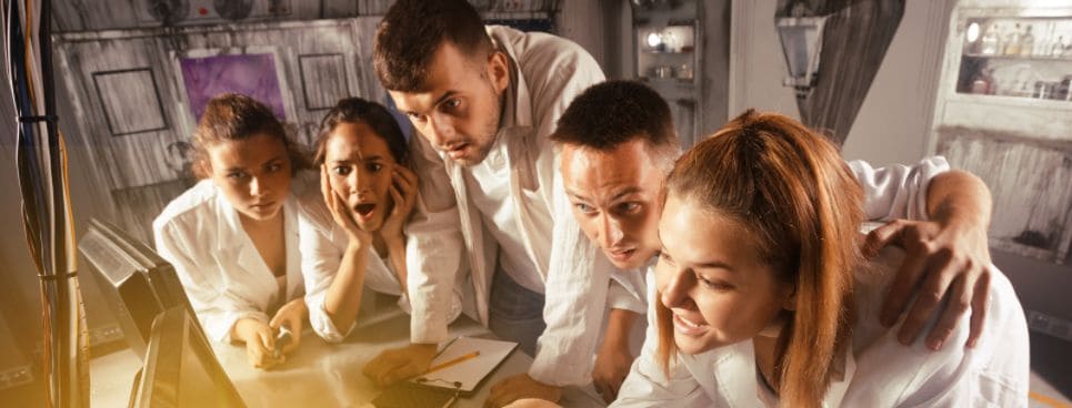 Escape room or laser tag