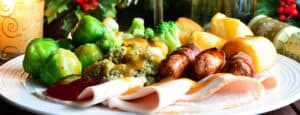 christmas dinner on a plate